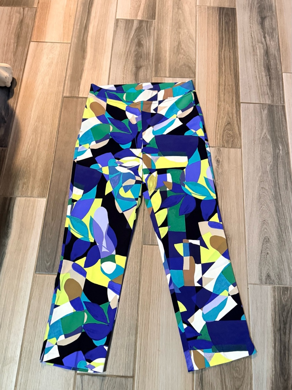 Joseph Ribkoff Multicolor Abstract Print Joggers - Picture 7 of 8
